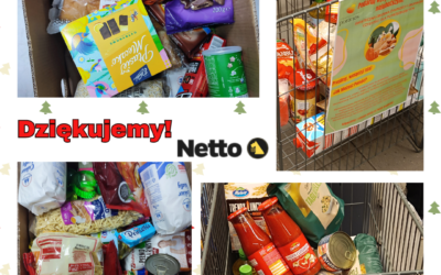 Podziękowania dla firmy Netto za możliwość przeprowadzenia zbiórki żywności