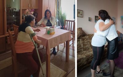 Odwiedziny Prezes Stowarzyszenia Poranek w domach beneficjentów