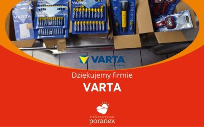Serdeczne podziękowania dla firmy VARTA