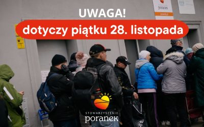 Wyjaśnienie dotyczące wydawania żywności w najbliższy piątek 28. listopada