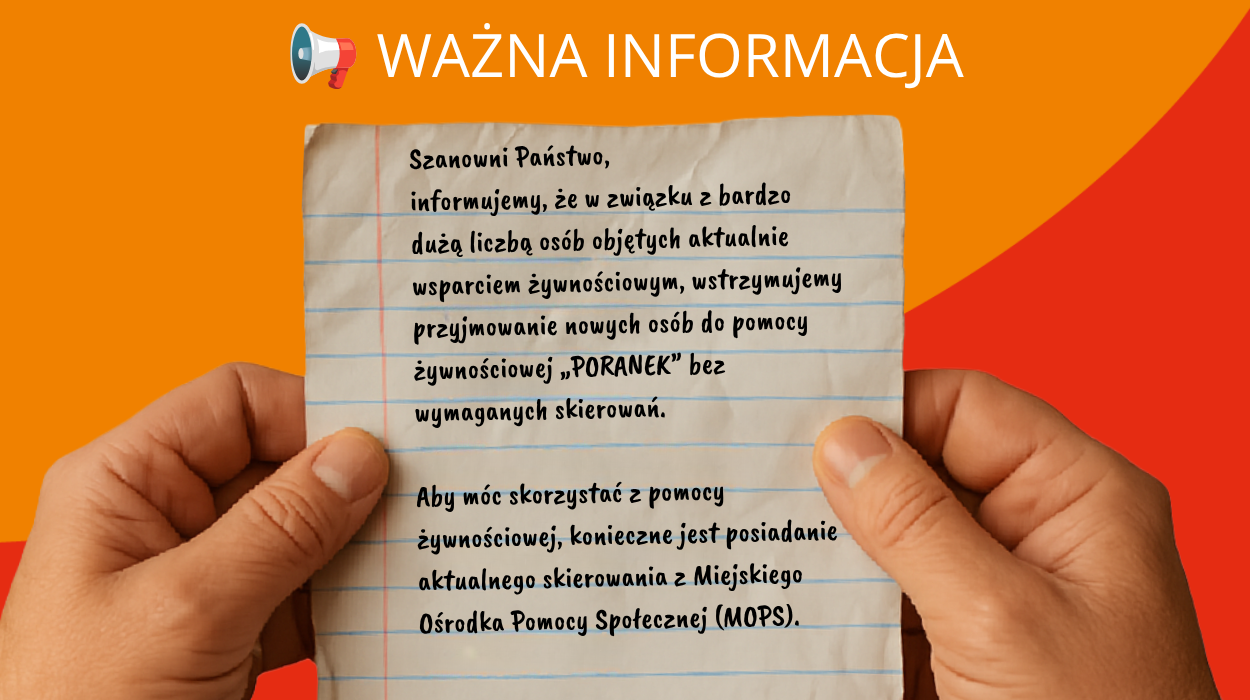 Informacja na stronę żywność PORANKA Informacja na stronę żywność PORANKA