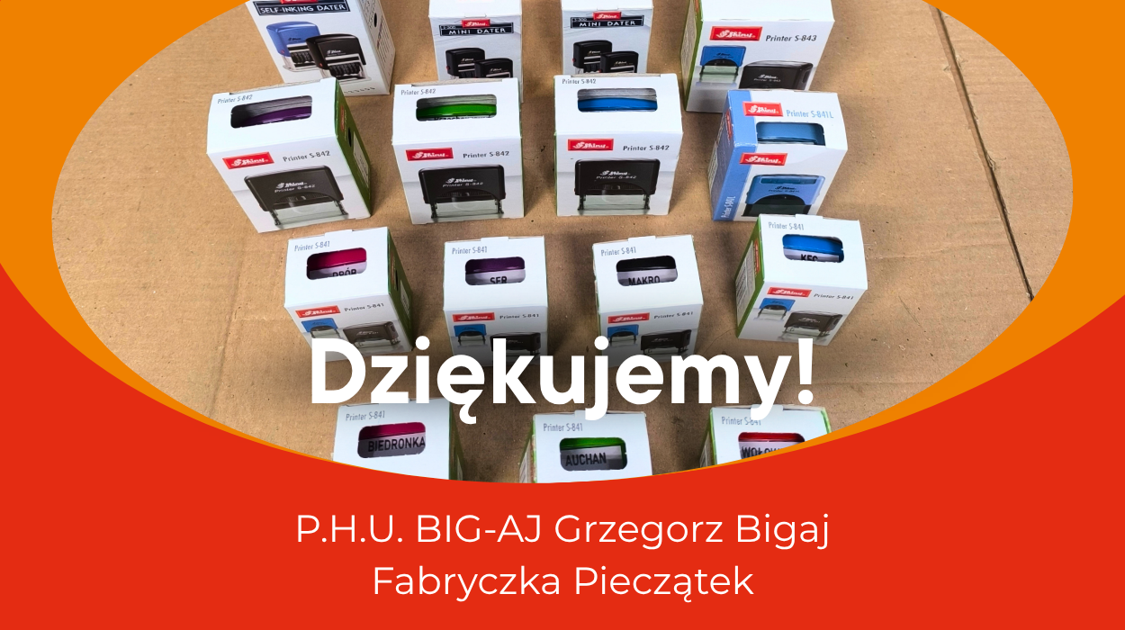 Podziękowanie za pieczątki Podziękowanie za pieczątki