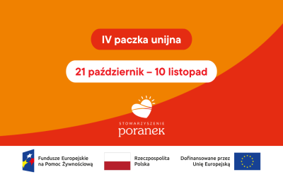 21 października rozpoczynamy wydawanie IV paczki żywnościowej!